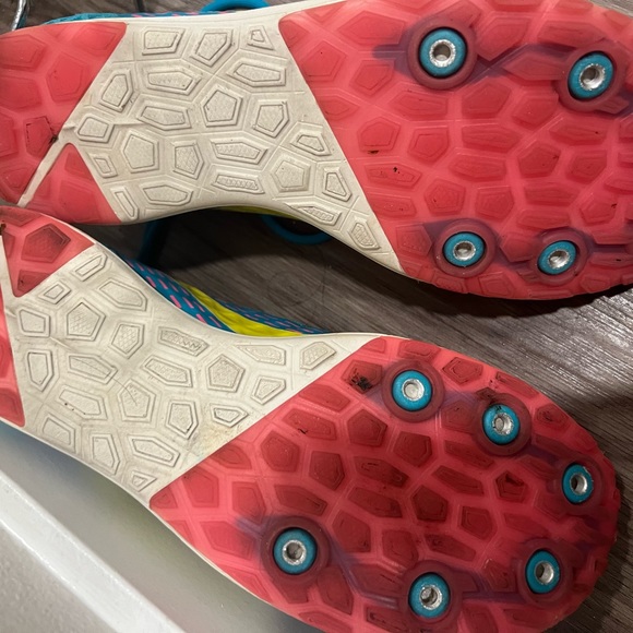 Nike Zoom Rival XC Size 9 AJ0854-301 Track Running Shoe Turquoise, Pink, Yellow - Picture 5 of 7